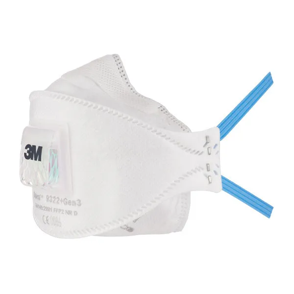 3M 9322 Gen3 Aura Ffp2V Mask  White 492X290X438mm Box 10's