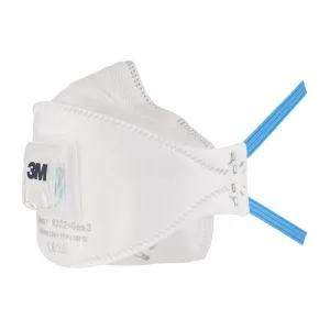 3M 9322 Gen3 Aura Ffp2V Mask  White 492X290X438mm Box 10's