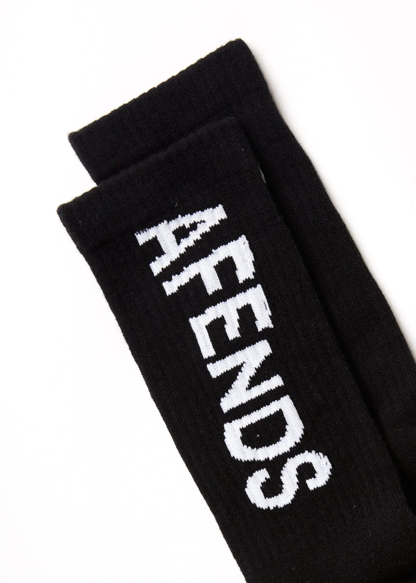 Afends Unisex Spaced Out - Recycled Crew Socks - Black