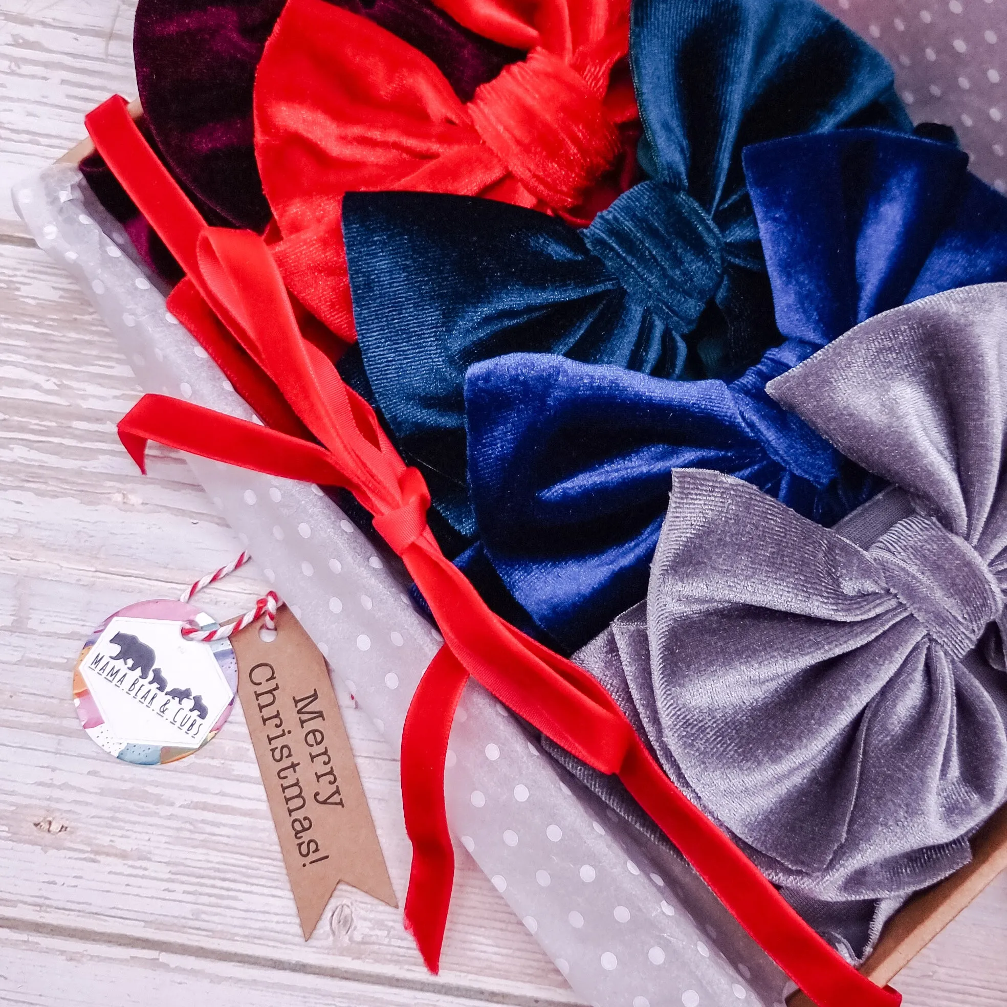 Christmas Velvet Bows Box