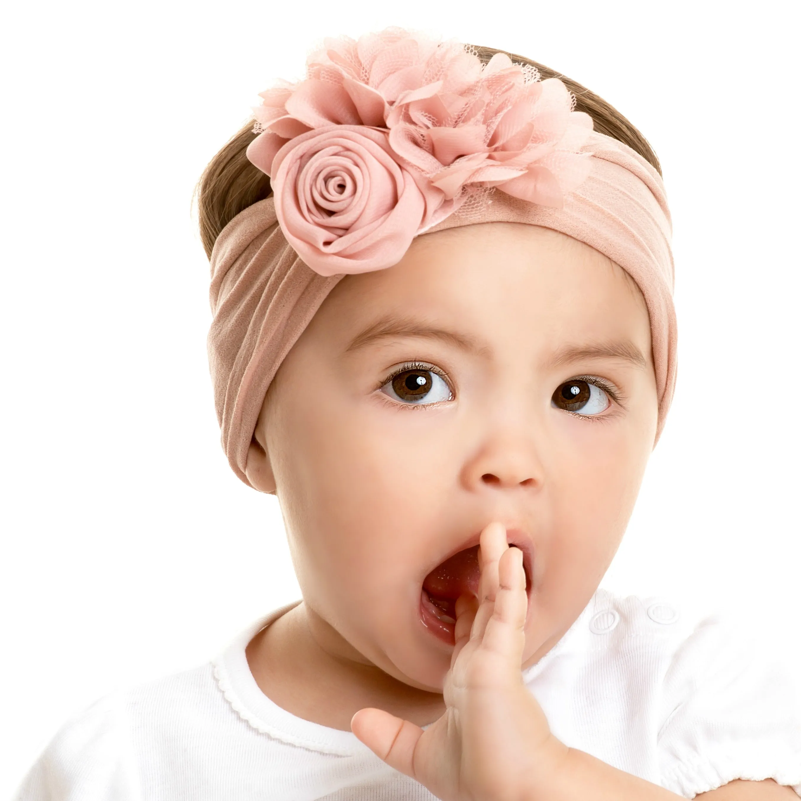 Couture Flower Headwrap - Blush