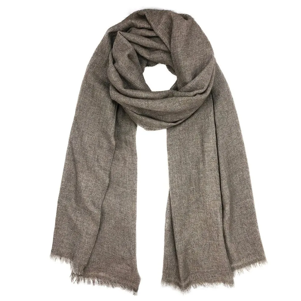 Espresso Handloom Cashmere Scarf - From Himalaya