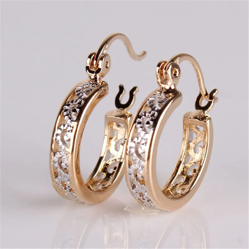 Fashion Classic Hollow Out Round Hoop Earring For Women High Quality Brinco Earings Ladies Jewellery