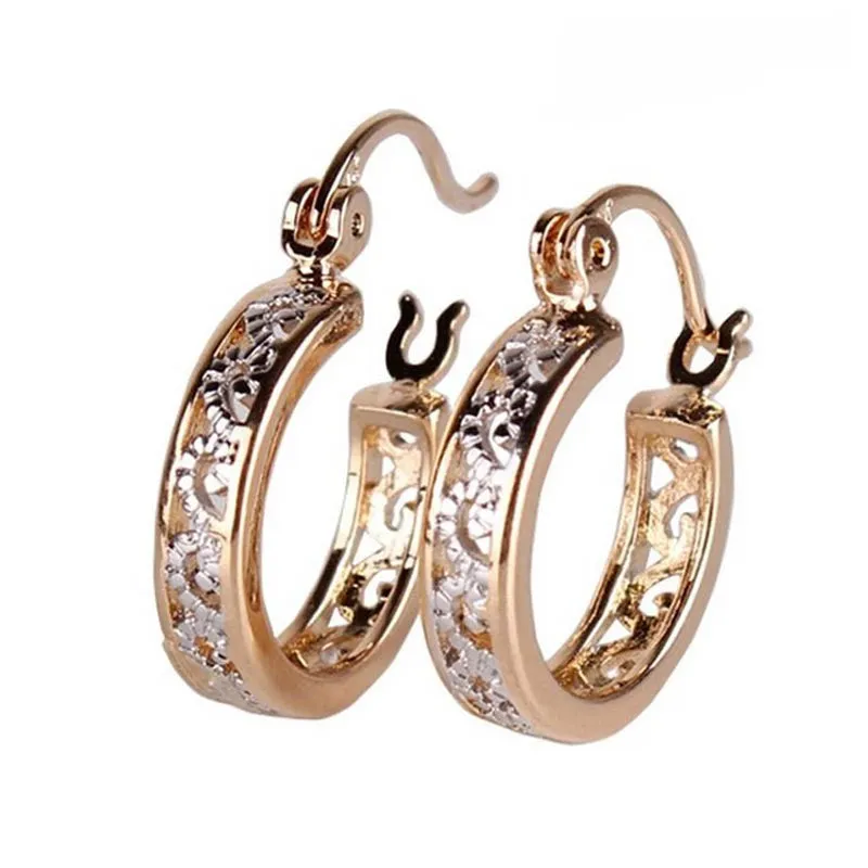 Fashion Classic Hollow Out Round Hoop Earring For Women High Quality Brinco Earings Ladies Jewellery