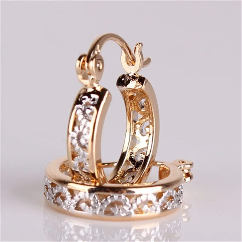 Fashion Classic Hollow Out Round Hoop Earring For Women High Quality Brinco Earings Ladies Jewellery