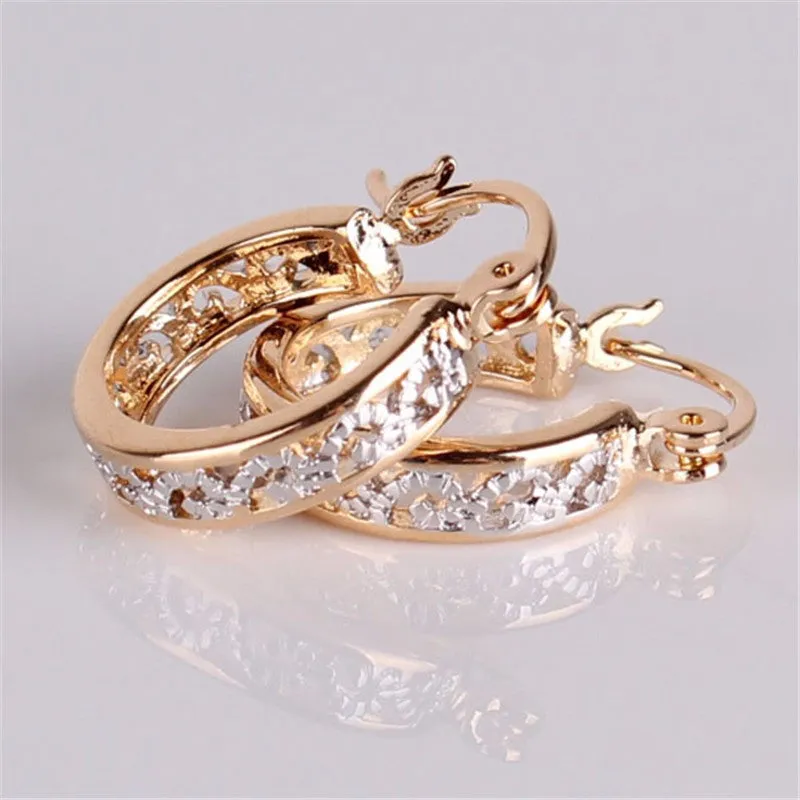 Fashion Classic Hollow Out Round Hoop Earring For Women High Quality Brinco Earings Ladies Jewellery