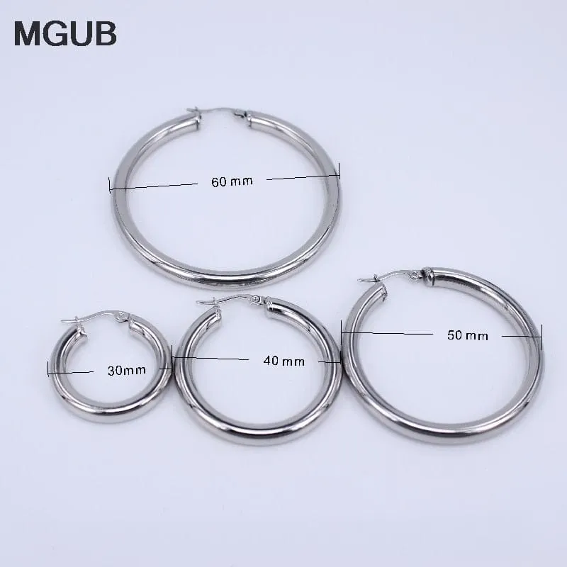 Gold Round Hoop Earrings