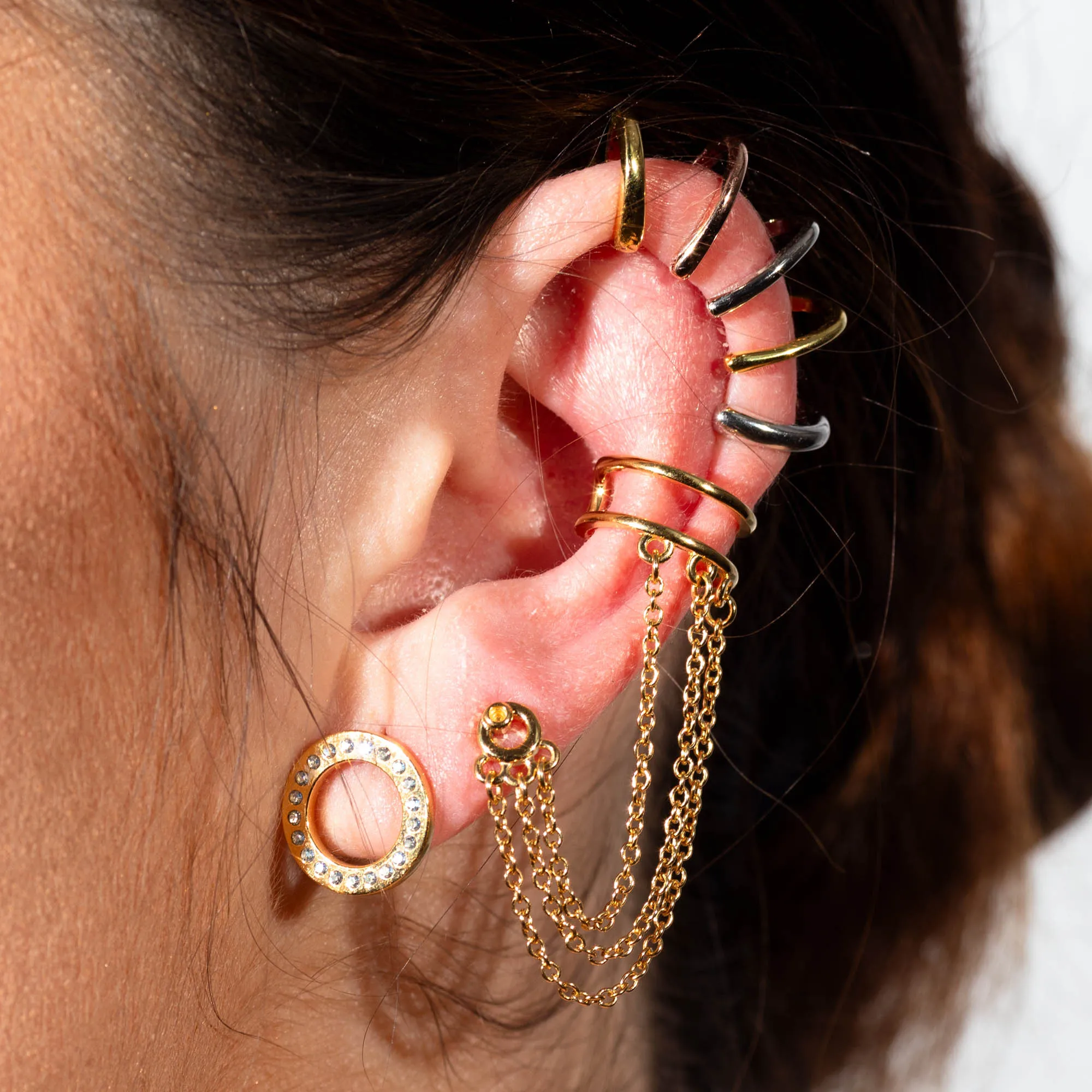 Halo Studs in Gold Vermeil