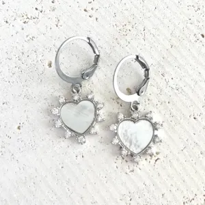 Heart sparkle earrings #E23016
