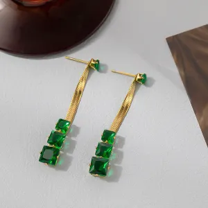 Just Lil Things Green  Pin Earrings jlt11931