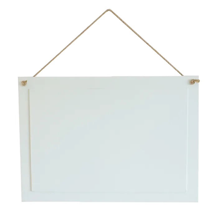 SUBLIMATION WHITE COATED WOOD RECT. HANG SIGN 12.12" X 8.58"