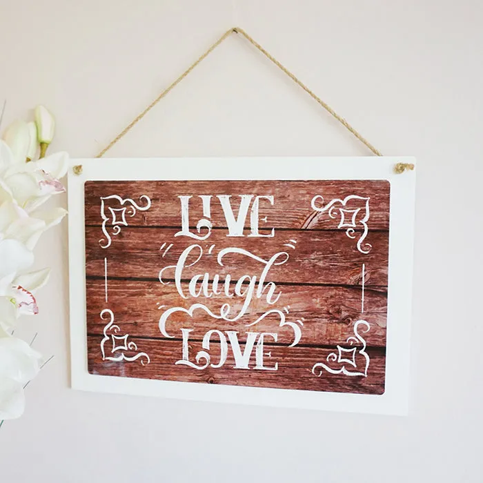 SUBLIMATION WHITE COATED WOOD RECT. HANG SIGN 12.12" X 8.58"