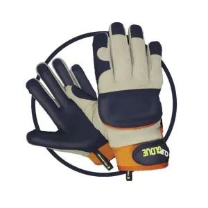 Treadstone ClipGlove Orange Leather Palm Gloves - Medium