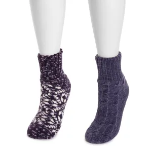 Women's 2 Pair Pack Shortie Chenille Cabin Socks